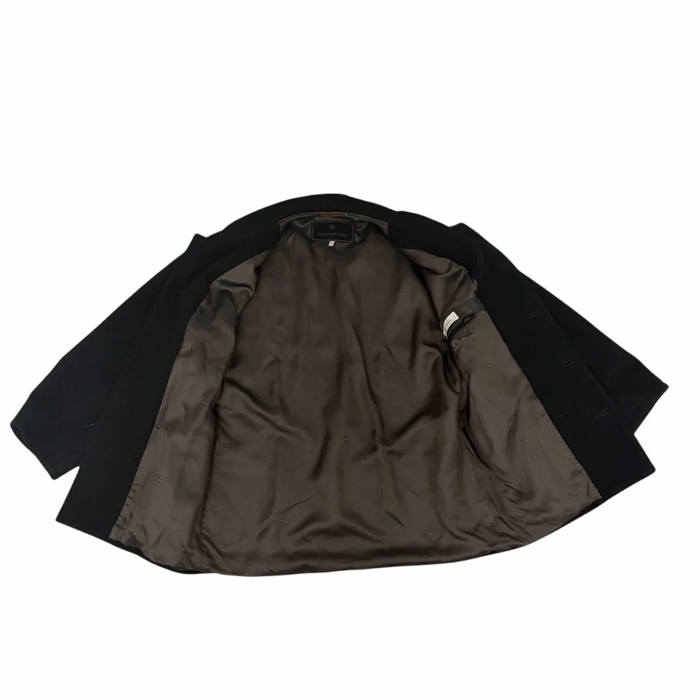 Ermenegildo Zegna Jacket Wool Blend Bomber Black Mens Medium 50